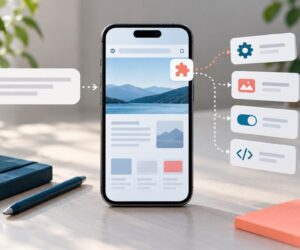 Estensione personalizzata creata per una pagina web su smartphone